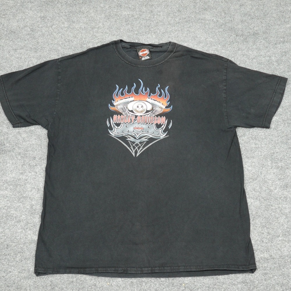 Vintage Harley-Davidson Shirt Mens XL Black 2004 Denney's Springfield MO Graphic